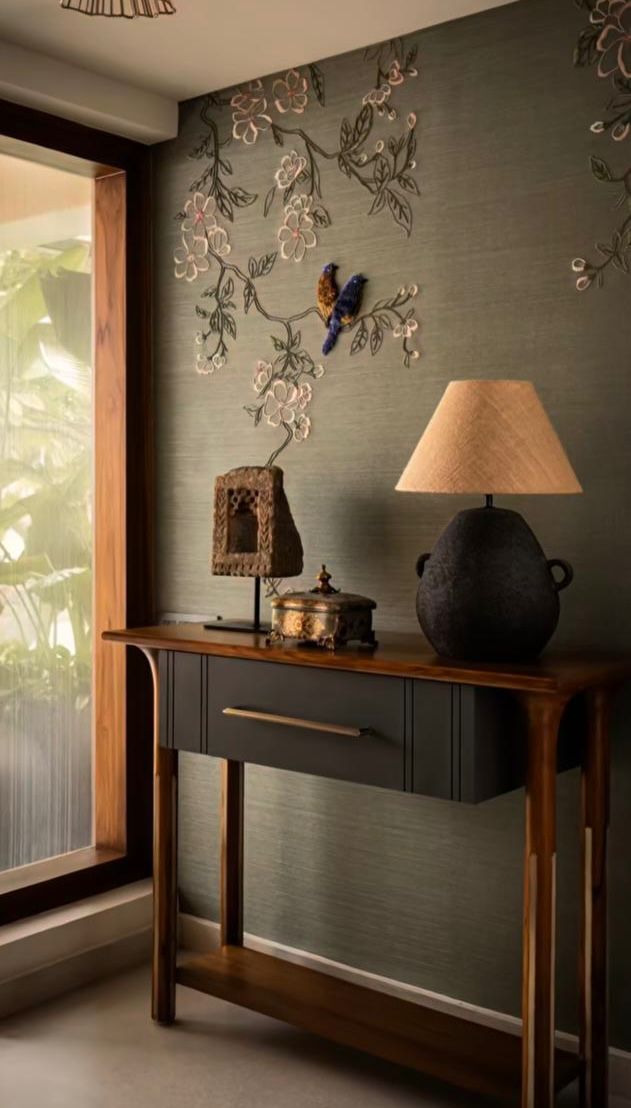 Botanical Wallpaper with Console, Kanpur